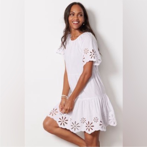 NWT Rails Arielle White Eyelet Dress Size Large - Picture 6 of 12